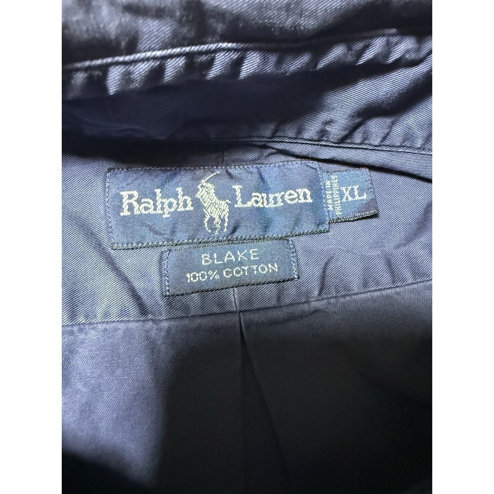 Polo Ralph Lauren Blake Shirt Mens XL Navy Button Front Long Sleeve Cotton - Picture 7 of 10